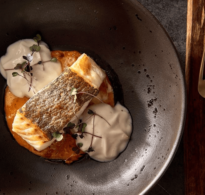 Палтус с тыквенным гратеном