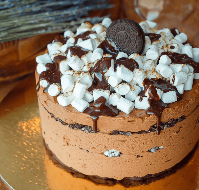 image recipe Торт шоколадный мусс с маршмеллоу