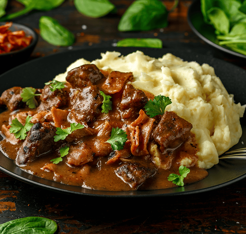 image recipe Говяжья печень с пикантным акцентом