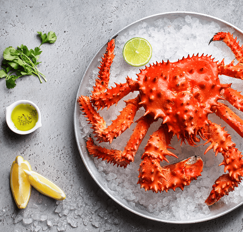 Королевский краб с ореховым акцентом