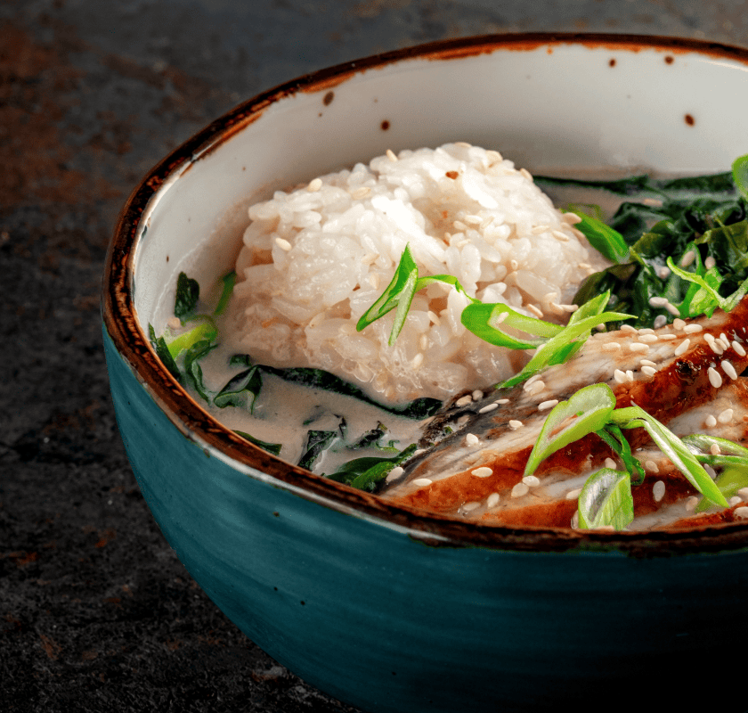 Угорь в сливочном обрамлении