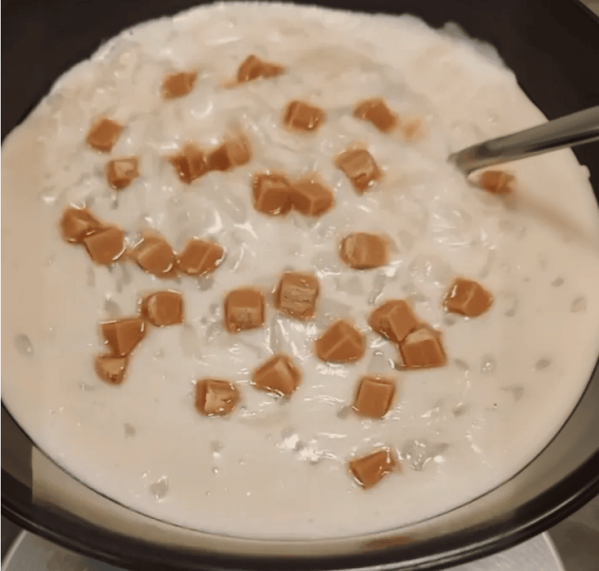 image recipe Сливочно-карамельная каша с карамельными кубиками